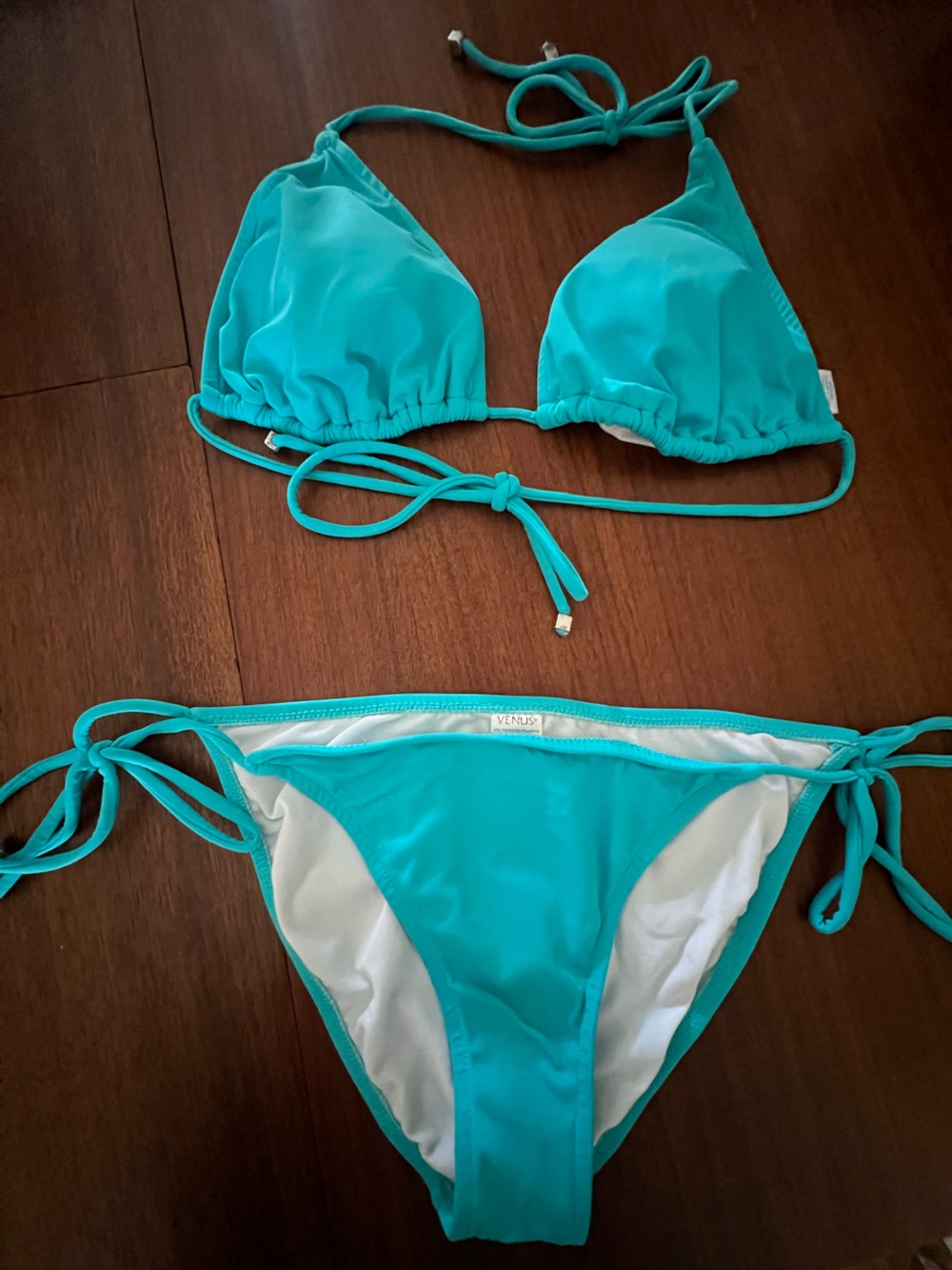 VENUS Teal Bikini top and bottoms